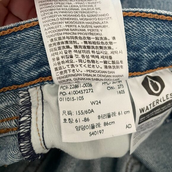 Levi's Wedgie Icon Fit High Rise Denim Casual Straight Leg Jeans Shut Up Blue 24 - Picture 10 of 11